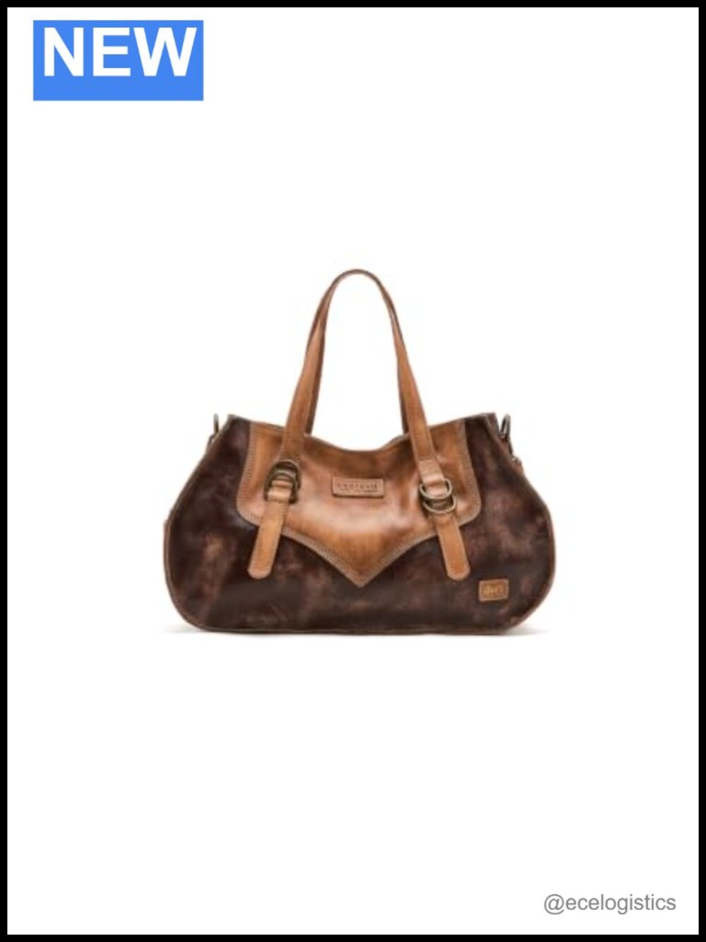 Leather Satchel Handbag with Adjustable Strap